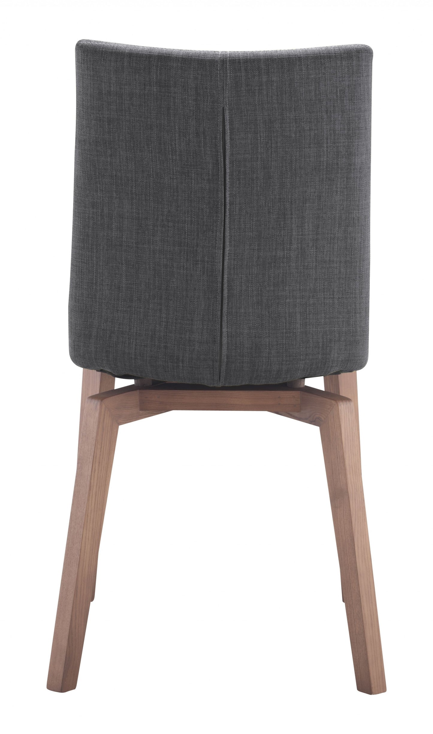 Set Of 2 Brown Birch Solid Back Dining Chairs