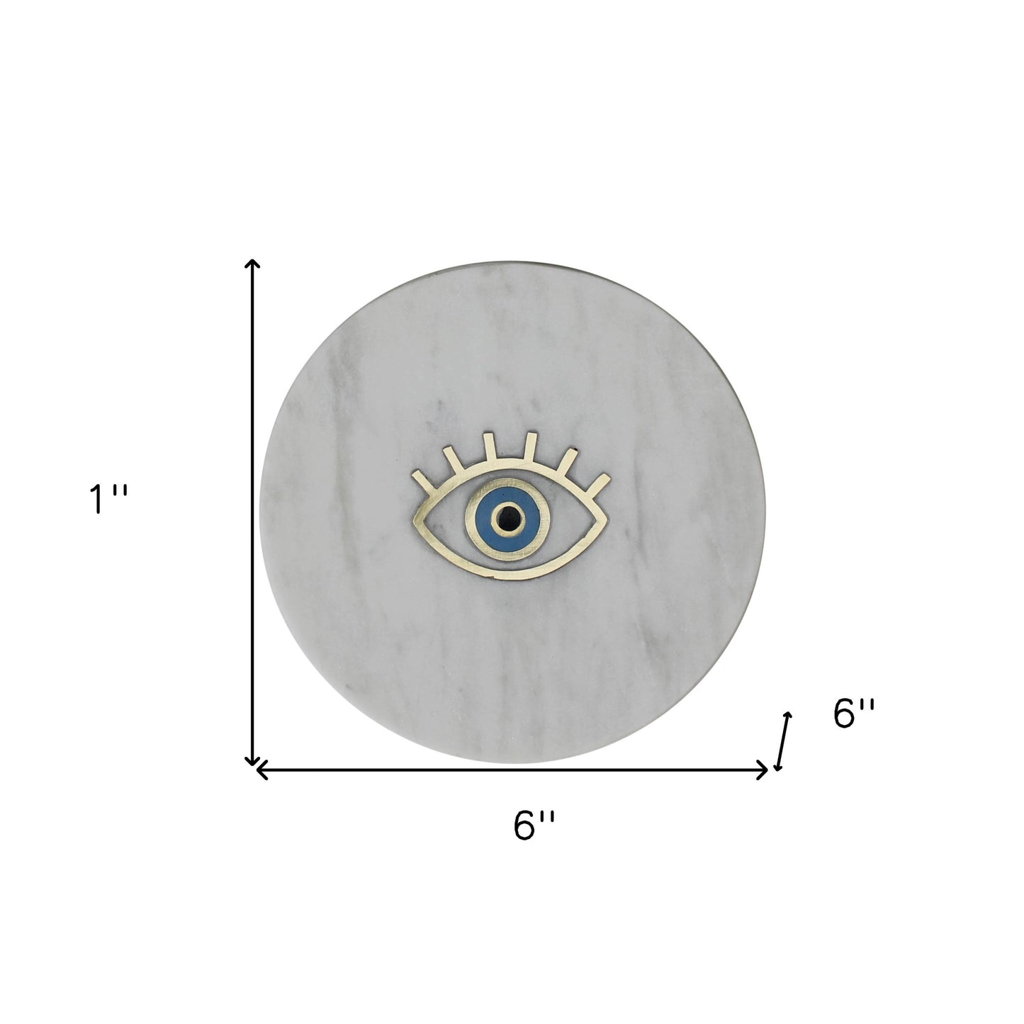 Eye Inlay Marble Serving Tray