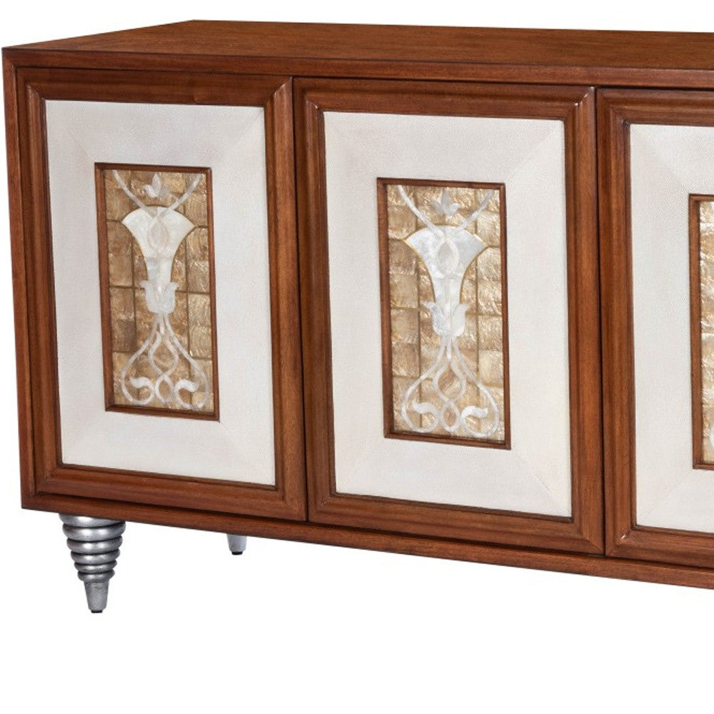 Shelly Leather & Capiz Shell Inlay Sideboard