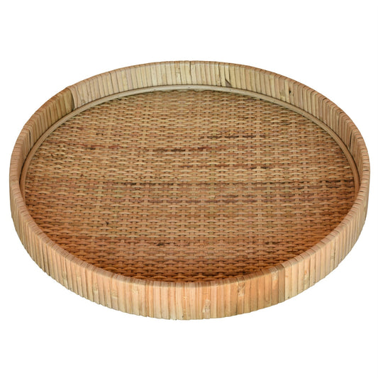 Jumbo Braided Bamboo Round Tray