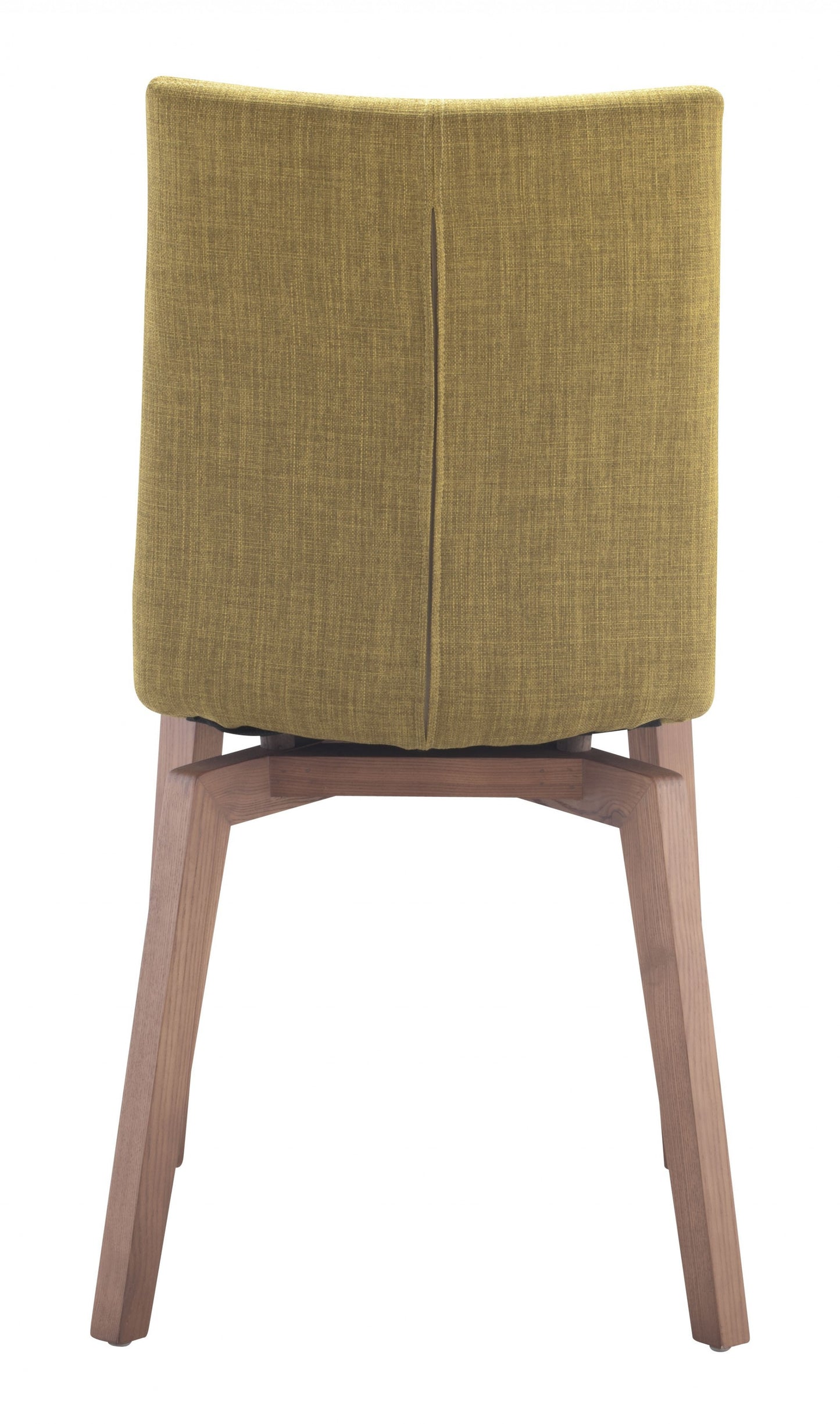 Set Of 2 Brown Birch Solid Back Dining Chairs