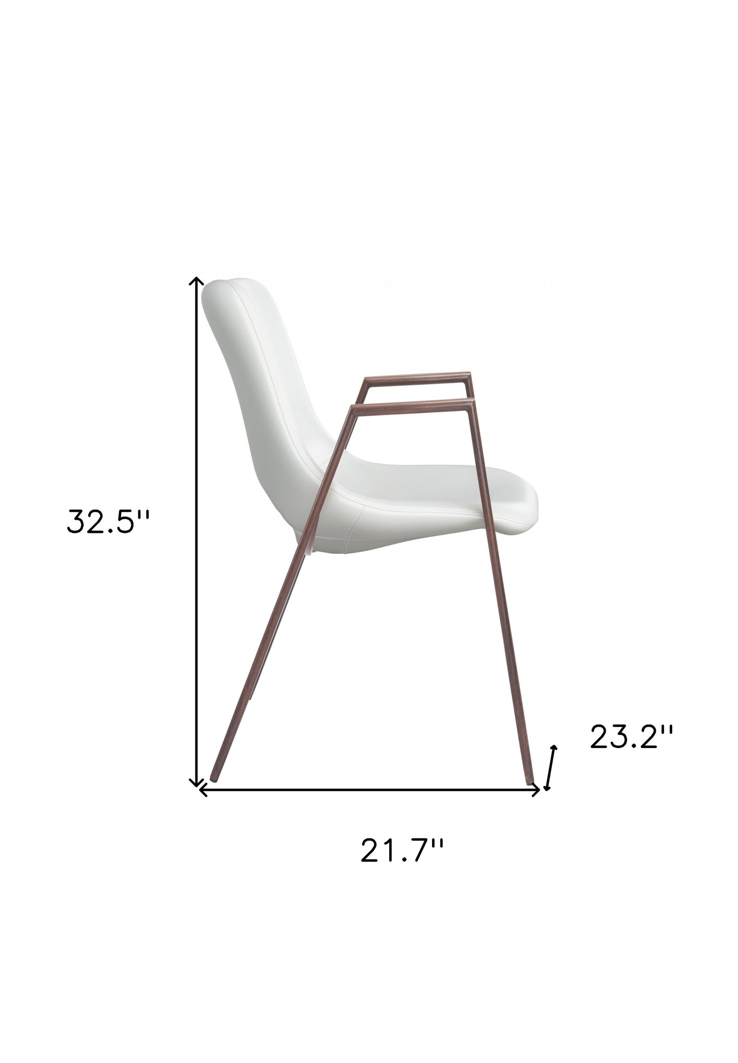 Set of Two White Retro Modern Funk Dining Chairs