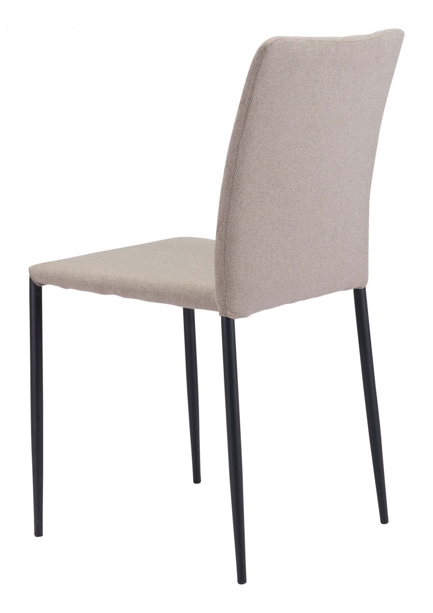 Set of Two Beige Diamond Weave Dining Chairs