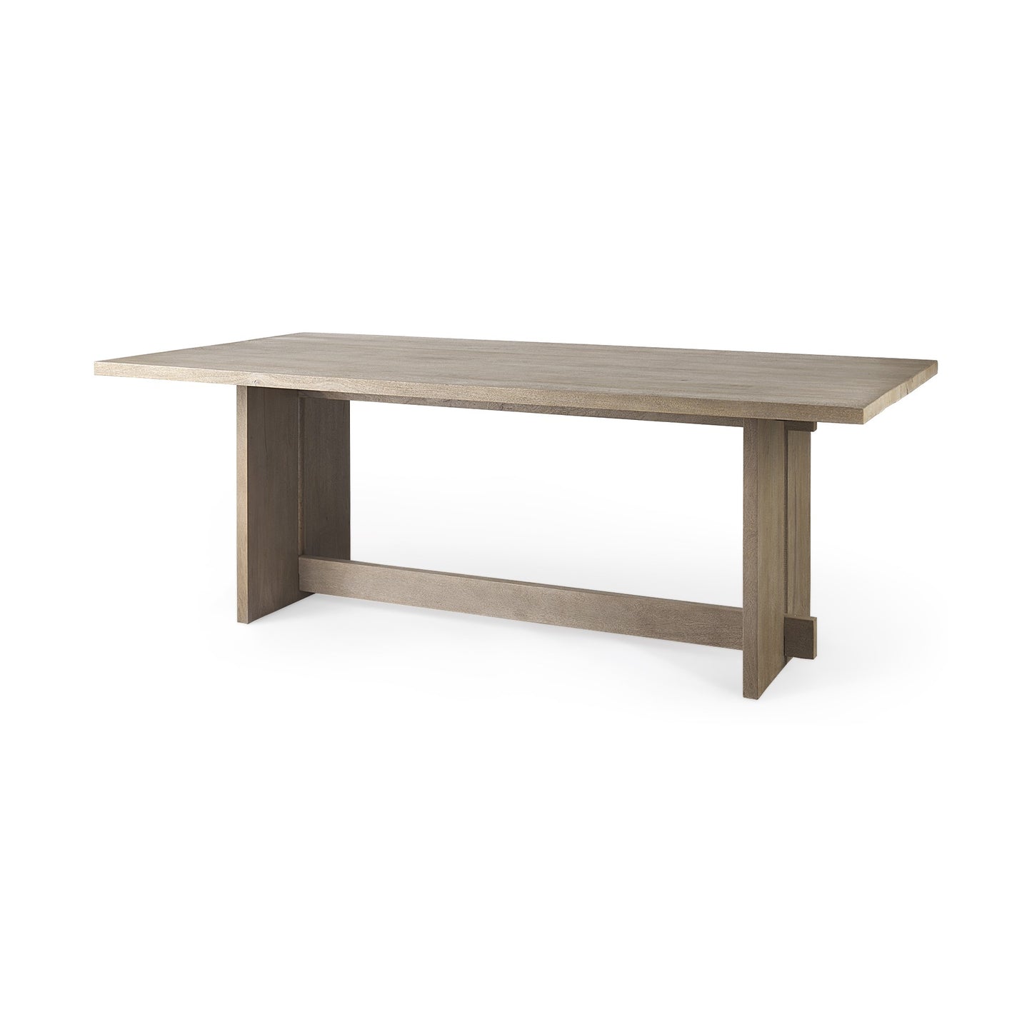 Light Brown Modern Rustic Wooden Dining Table