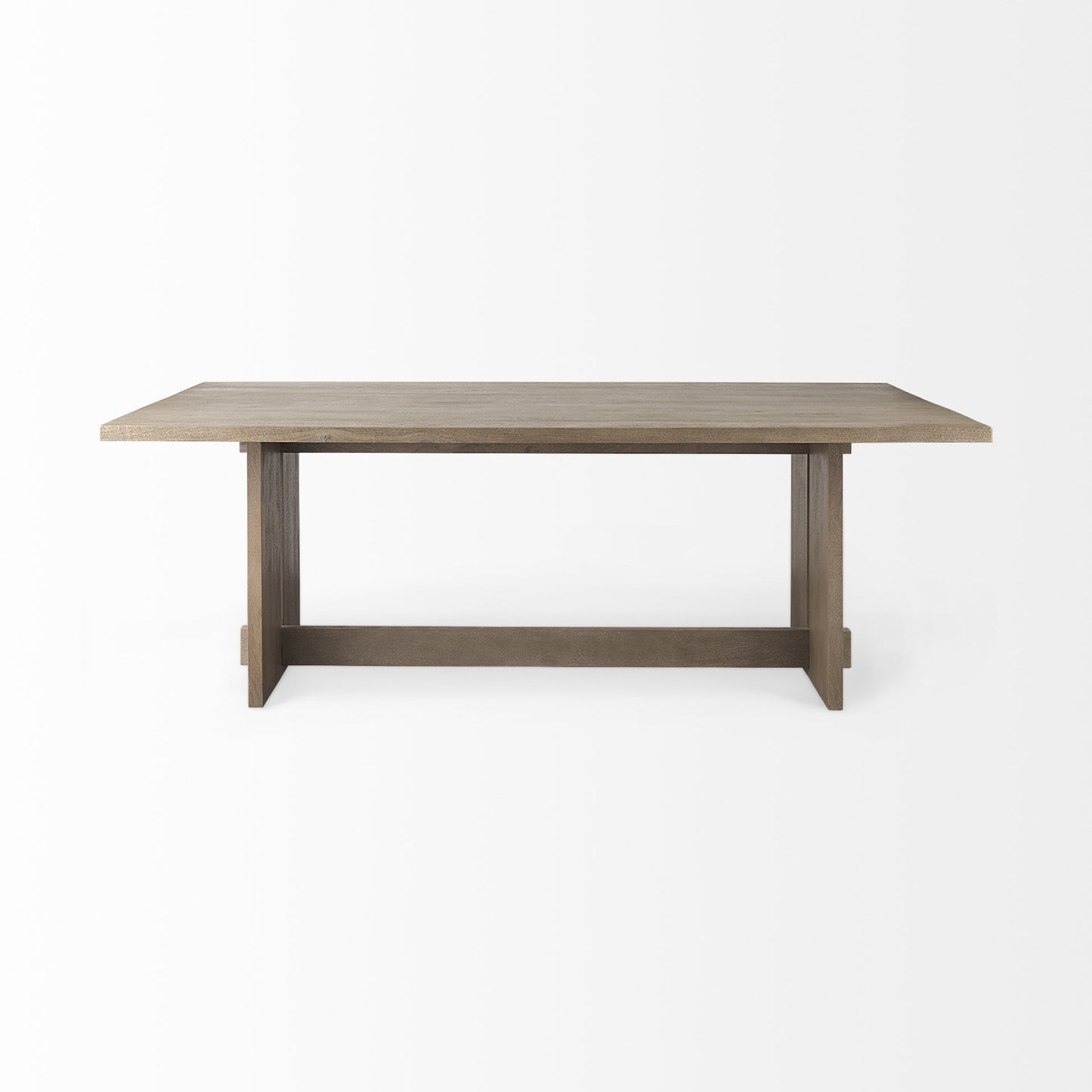 Light Brown Modern Rustic Wooden Dining Table