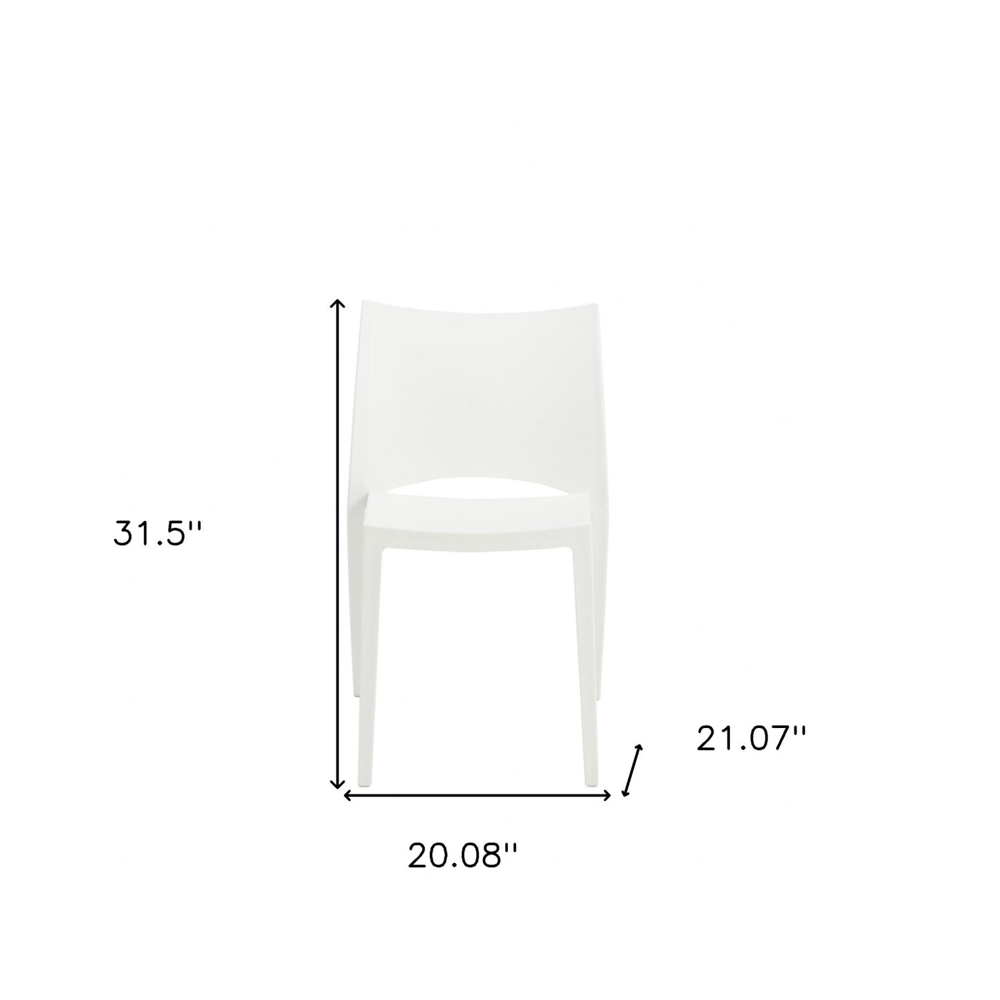 Set of Two White Stacking Indoor or Outdoor Chairs