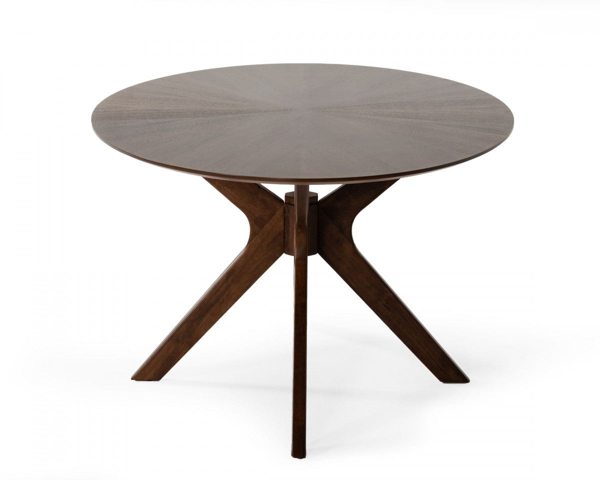 75" Walnut Finish Oval Wood Dining Table