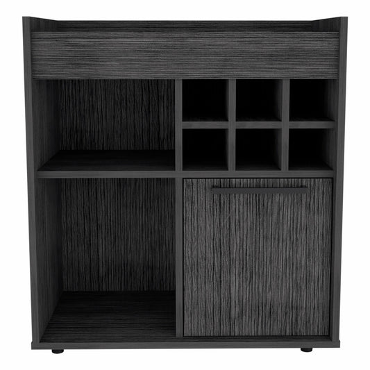 Smokey Oak Bar Cabinet with One Door Panel