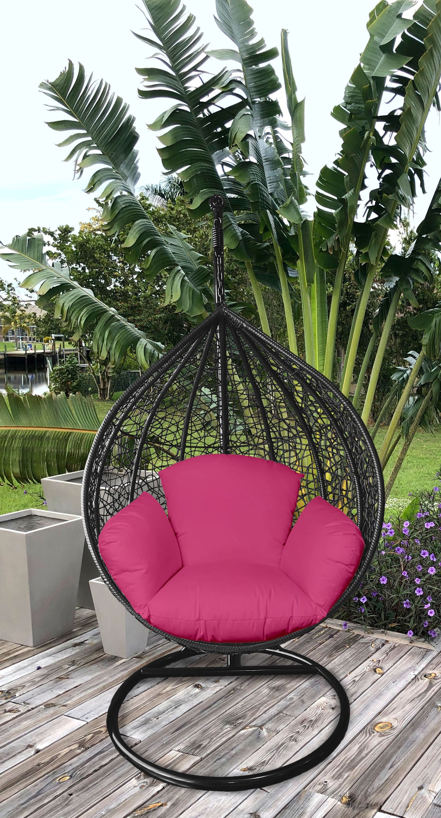 Primo Hot Pink Indoor Outdoor Replacement Cushion for Egg Chair