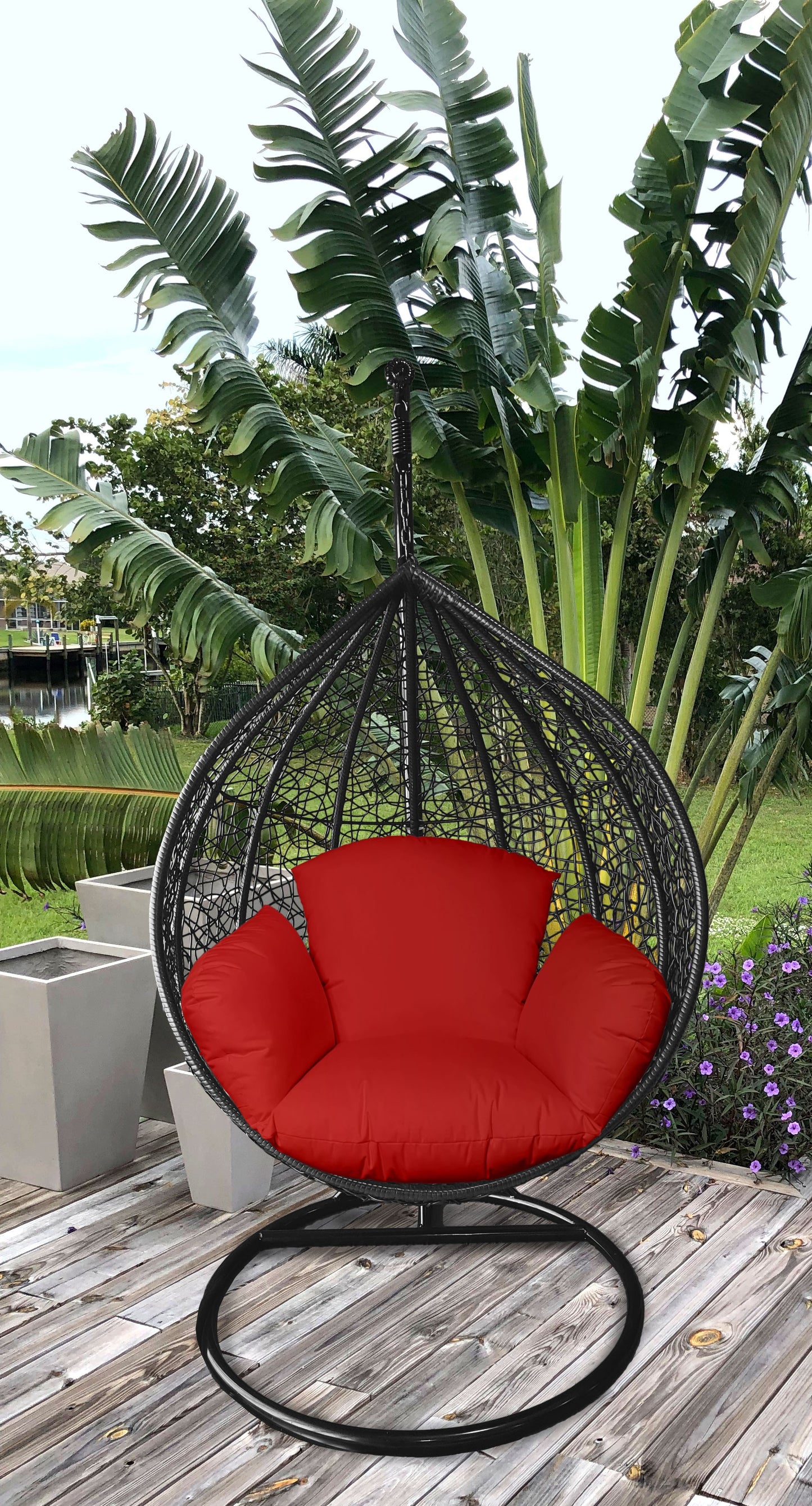 Primo Red Indoor Outdoor Replacement Cushion for Egg Chair