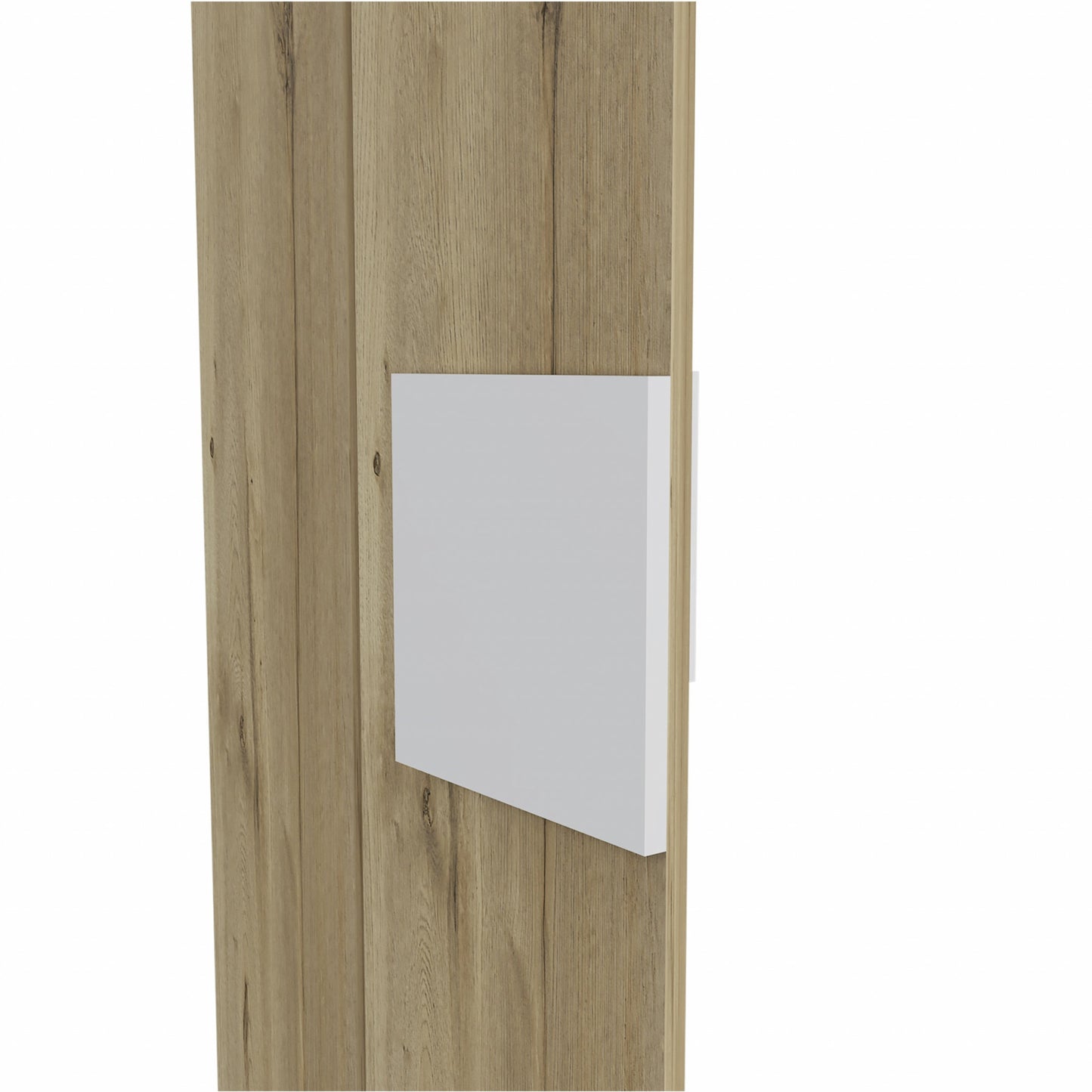 Light Oak and White Multi Purpose Vertical Hanging Cabinet