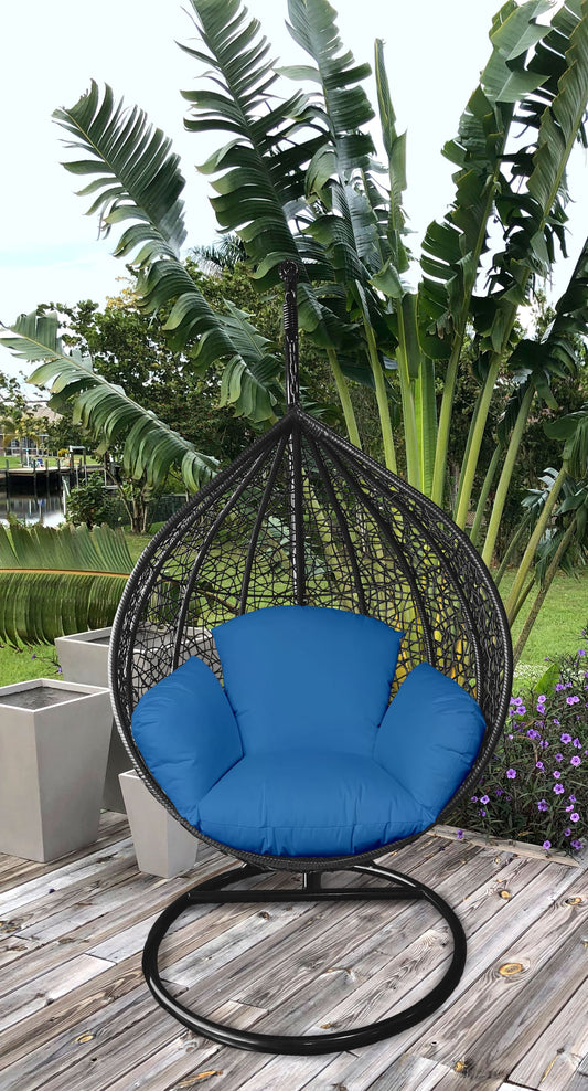 Primo Ocean Blue Indoor Outdoor Replacement Cushion for Egg Chair