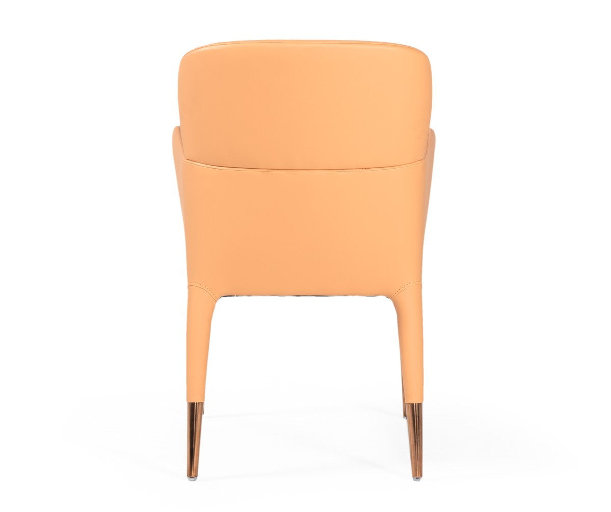 Peach Rosegold Dining Chair