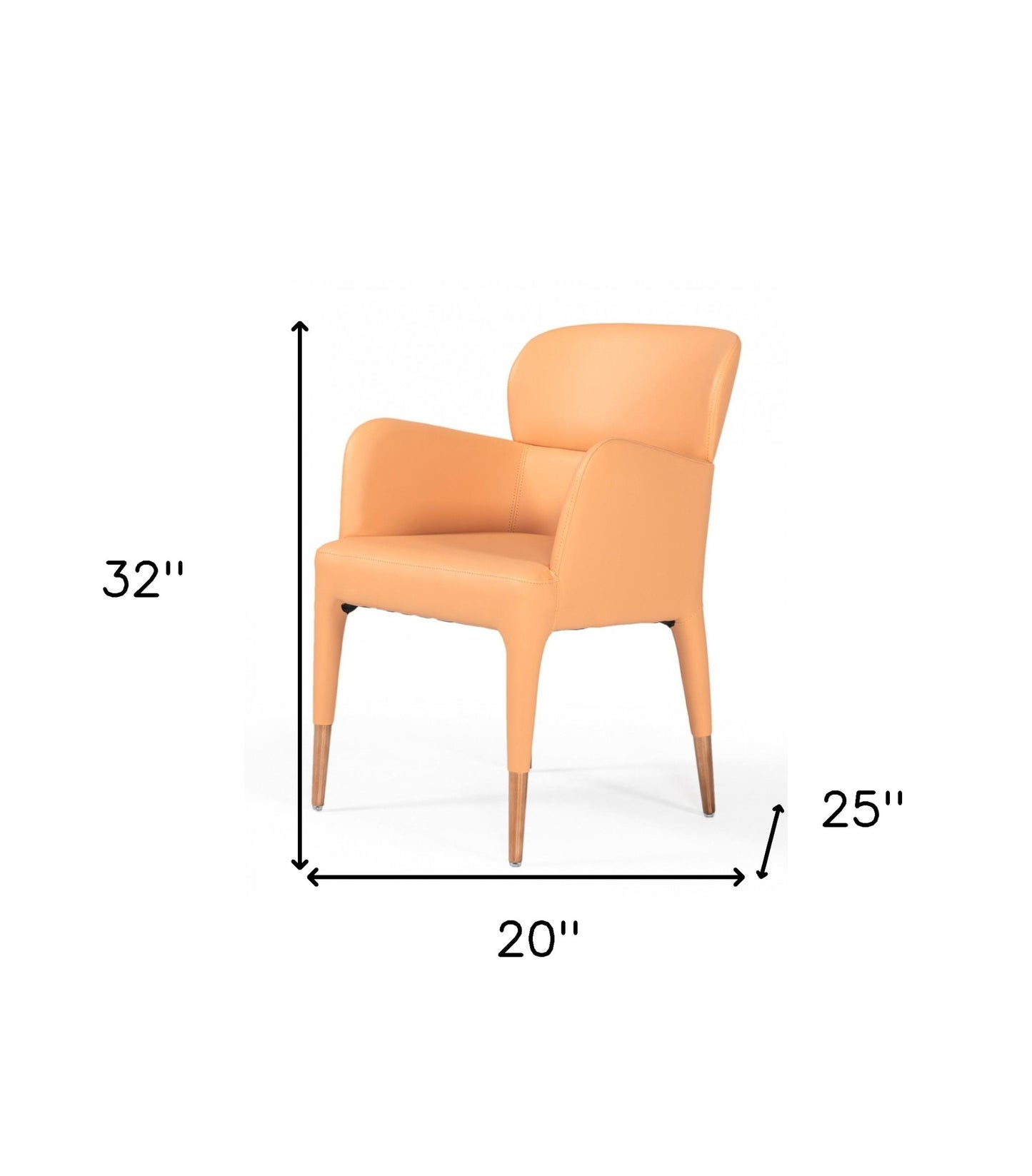 Peach Rosegold Dining Chair