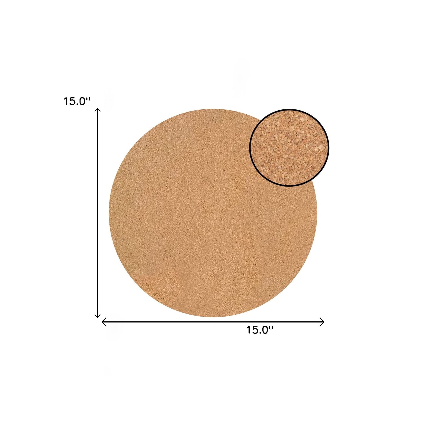 Set of Two Gold Swirl Cork Round Indoor Outdoor Placemats