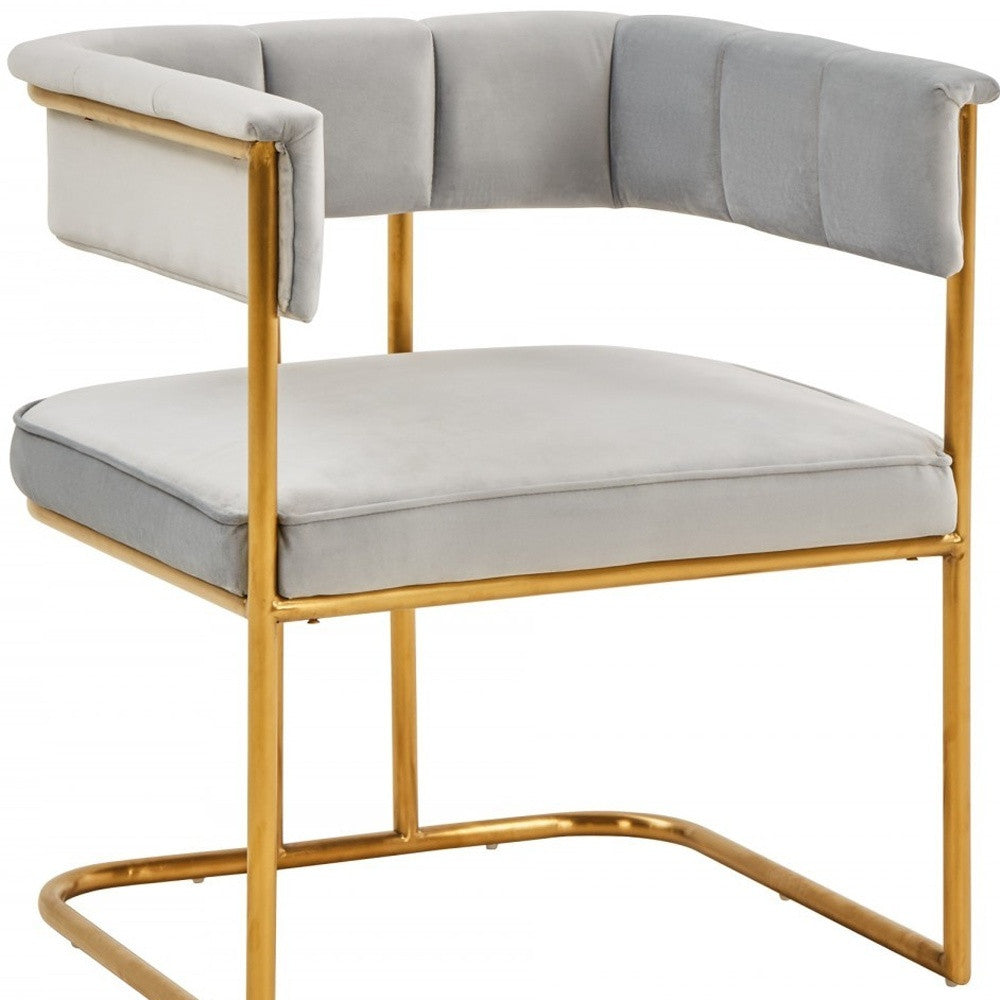 Gray Gold Modern Dining Chair