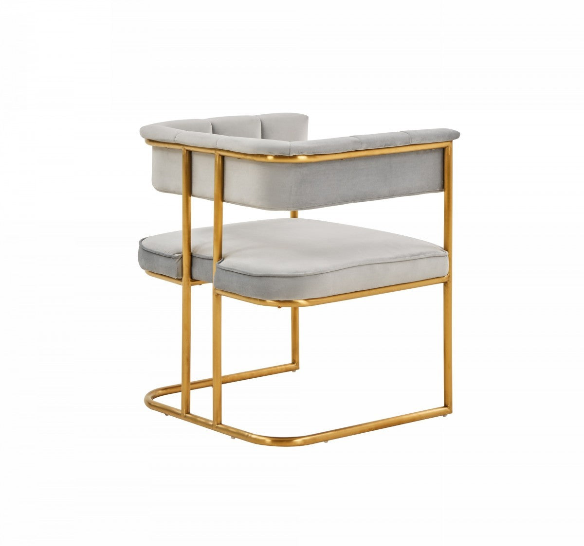 Gray Gold Modern Dining Chair