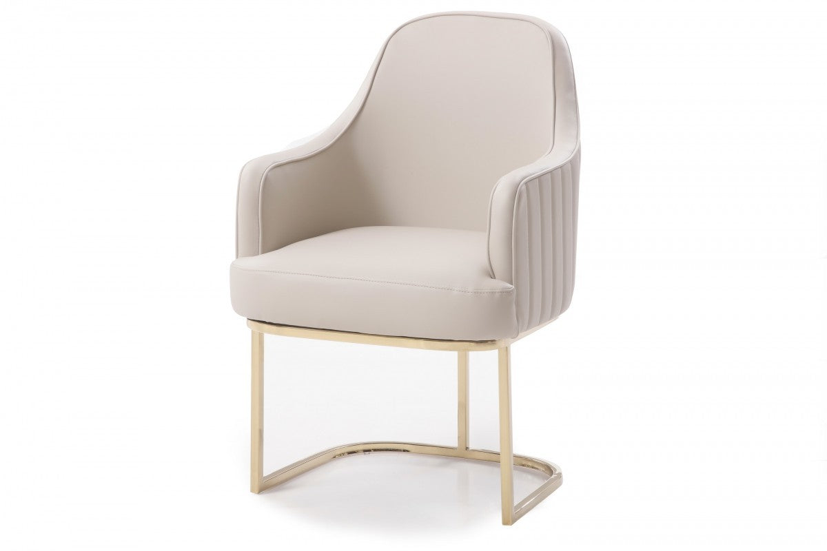 Gray Gold Modern Dining Chair