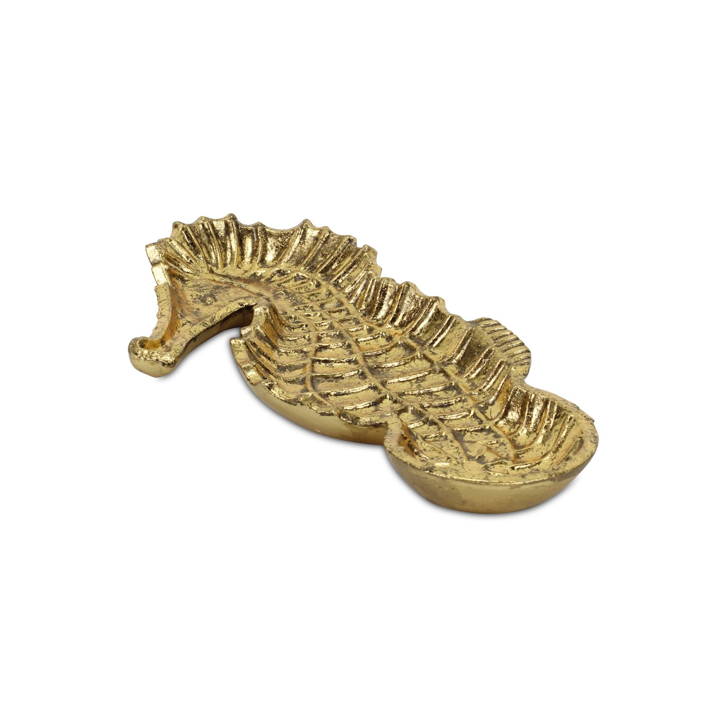 6" Gold Sea Horse Metal Handmade Tray