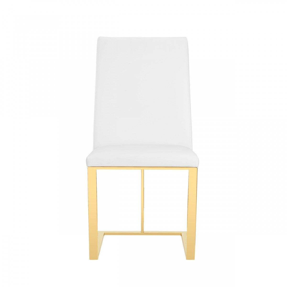 White Gold Contemporary Dining Chair