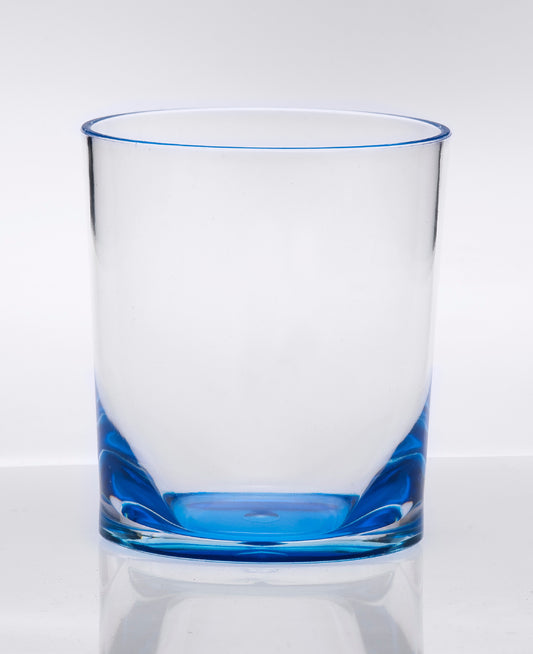 Set of Four Blue Acrylic Stemless Whiskey Glass