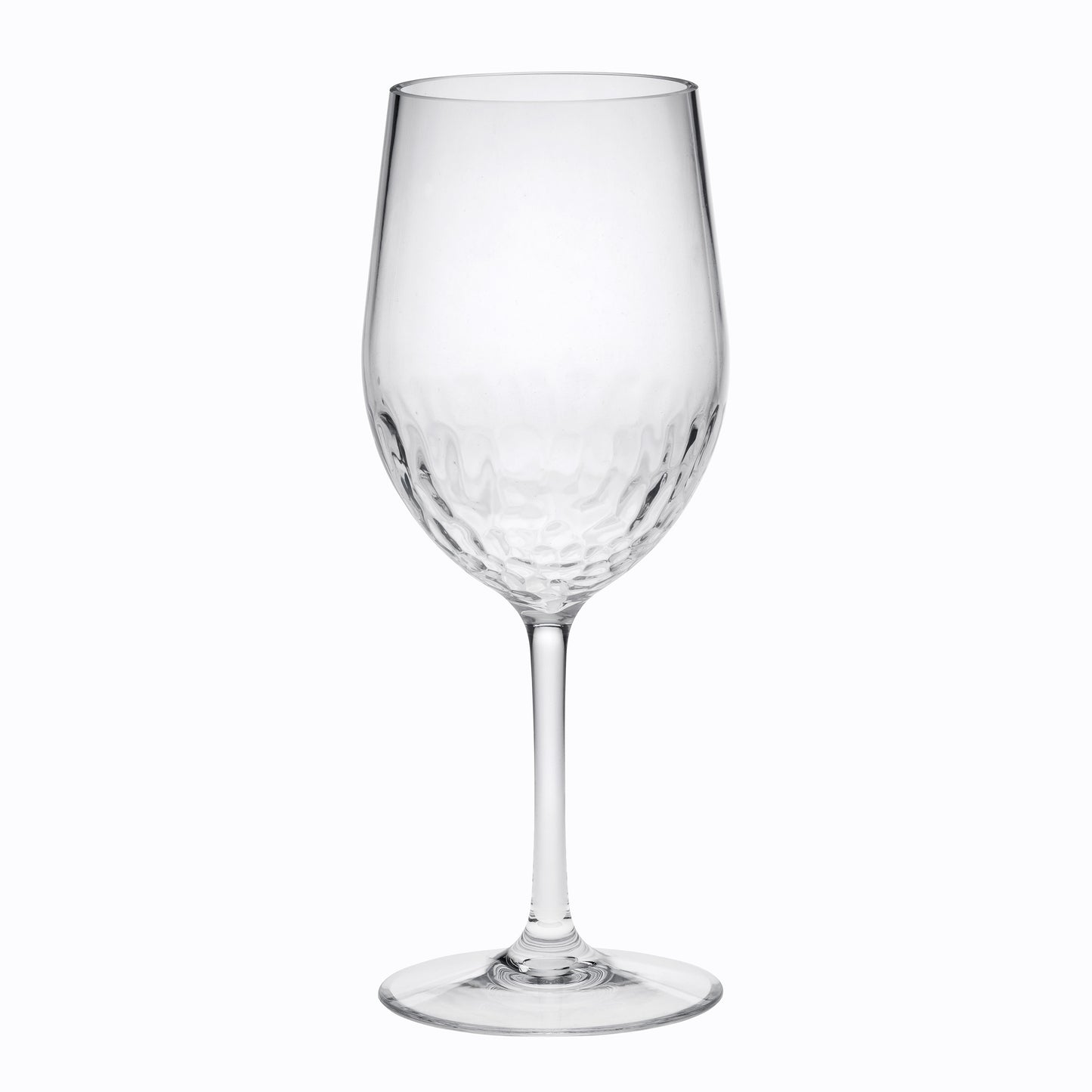 Set of Four Clear Tritan Plastic Stemmed All Purpose Wine Glass