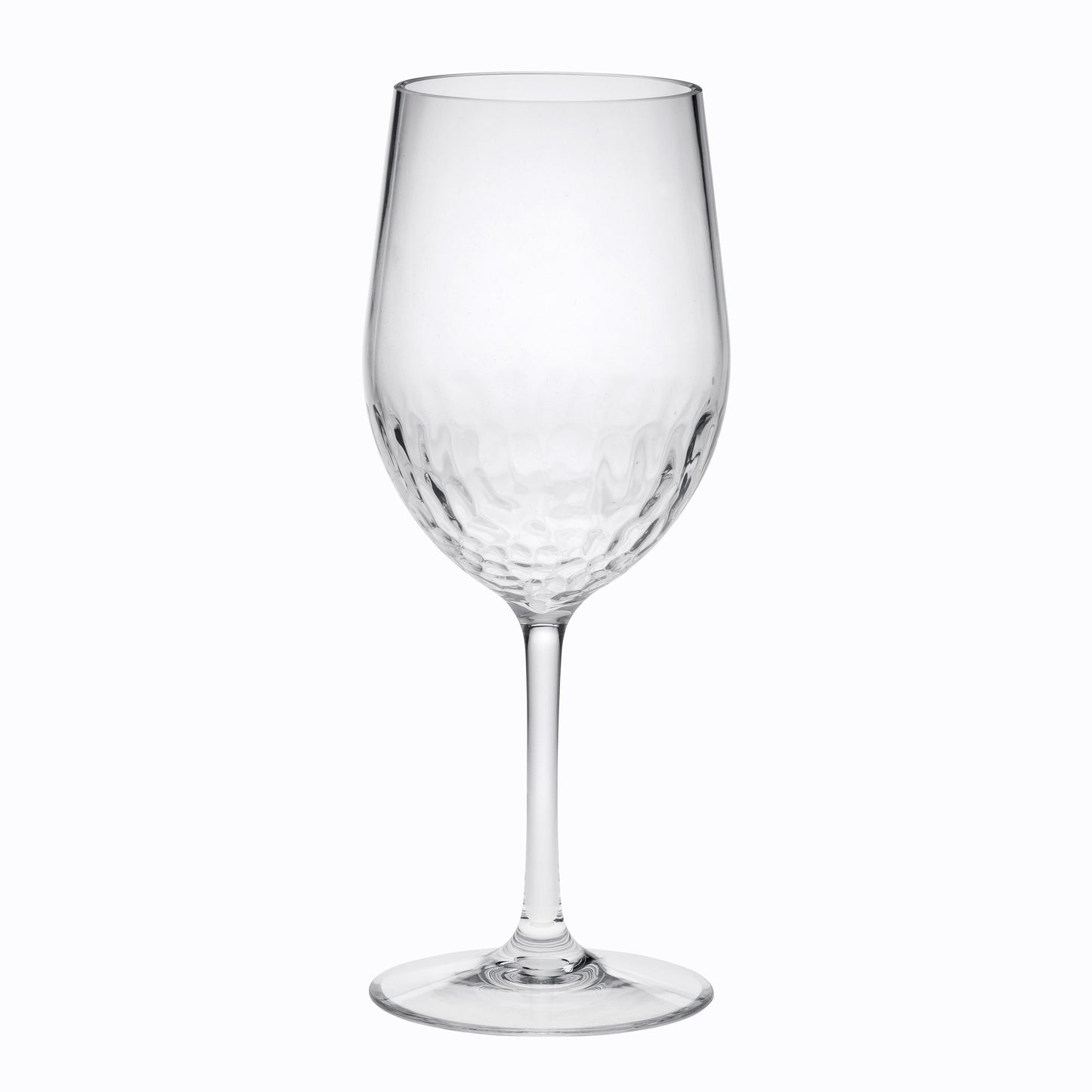 Set of Four Clear Tritan Plastic Stemmed All Purpose Wine Glass