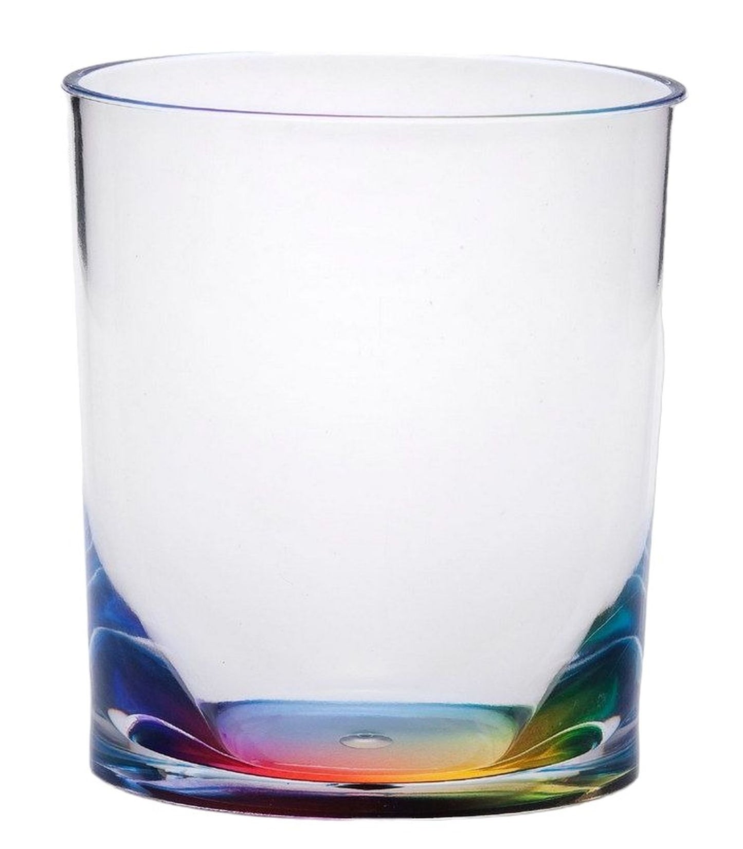 Set of Four Rainbow Geometric Acrylic Stemless Whiskey Glass