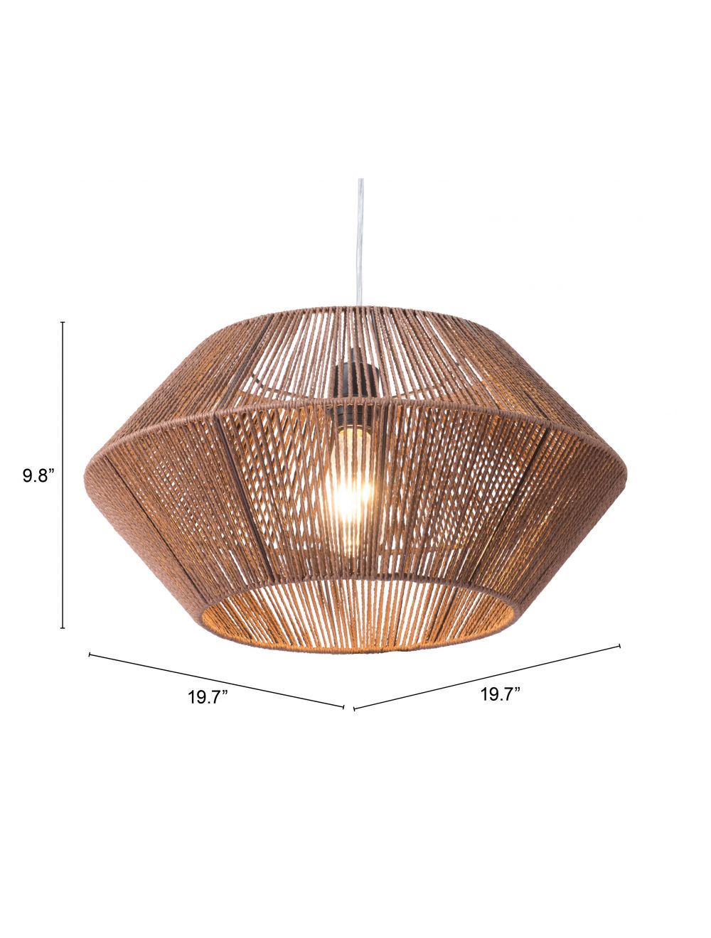 Brown Dashy Ceiling Lamp