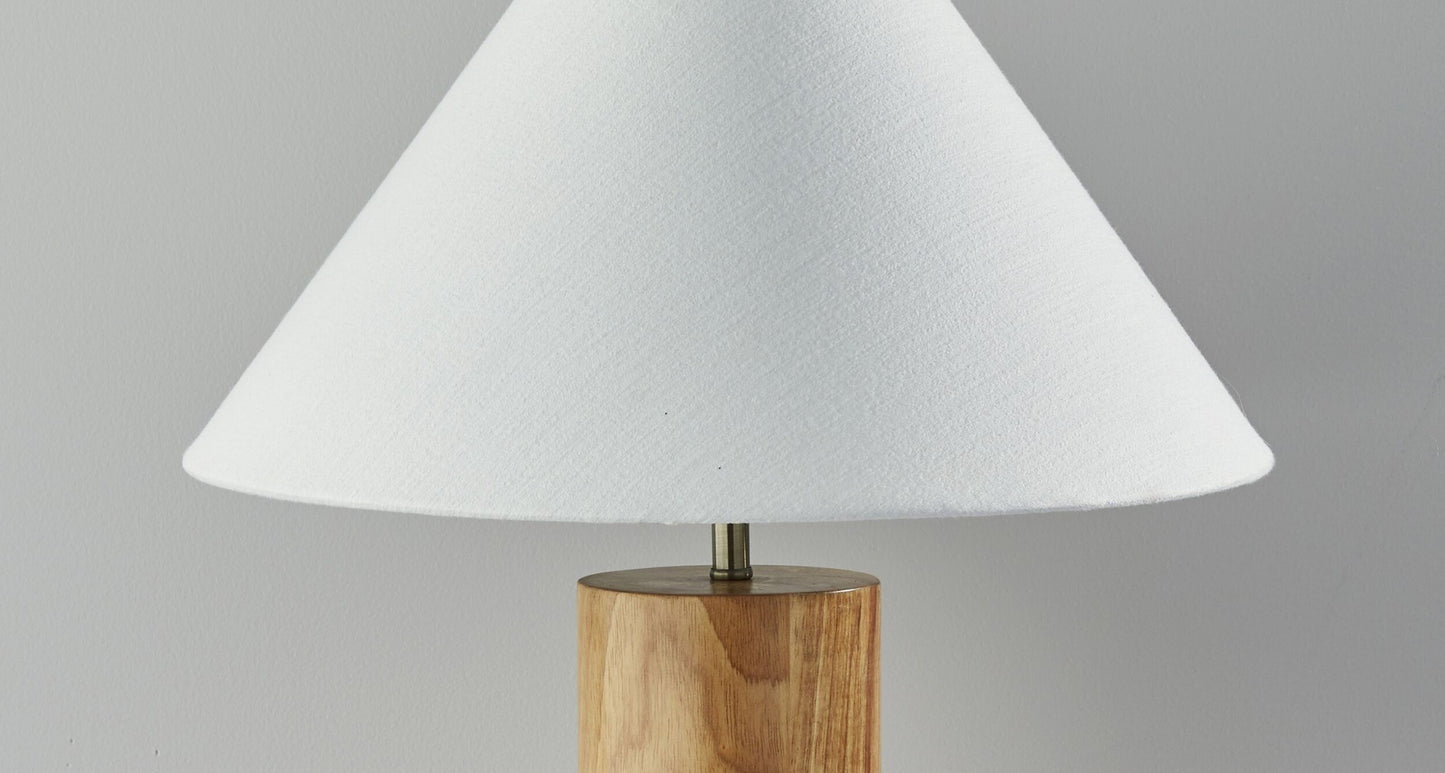 Canopy Natural Wood Block Table Lamp