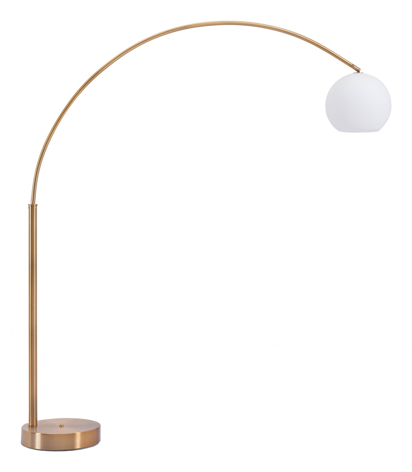 Brushed Brass Modern Arc Floor Lamp