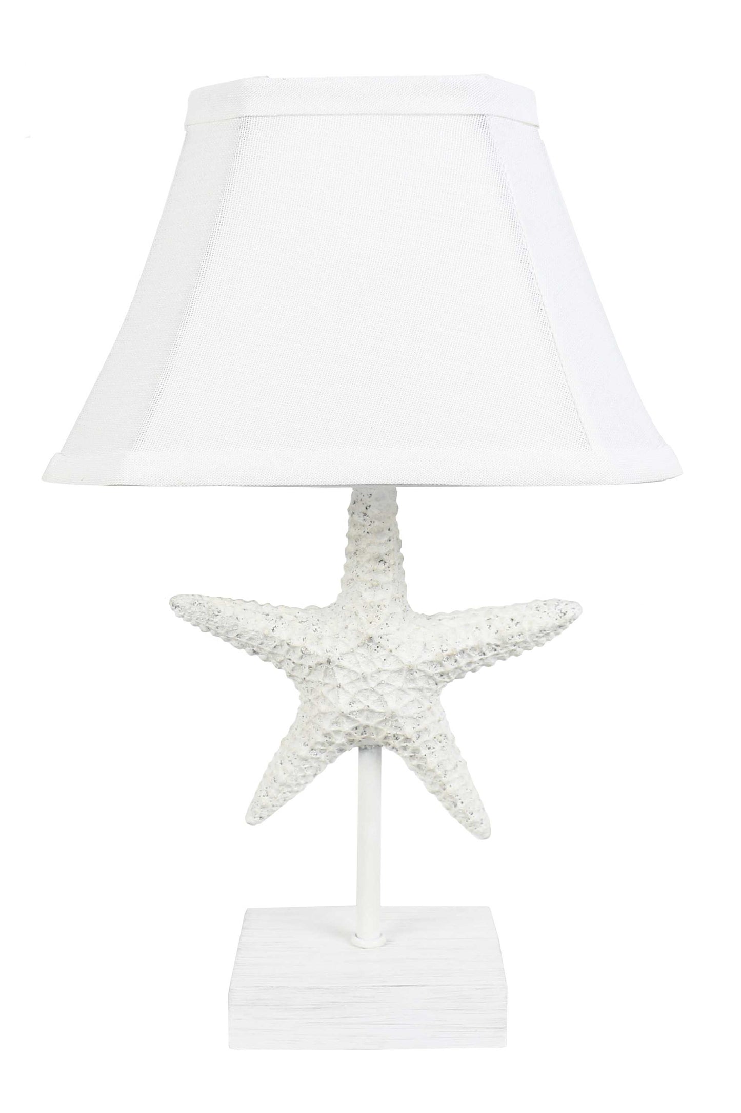 13" White Table Lamp With White Bell Shade