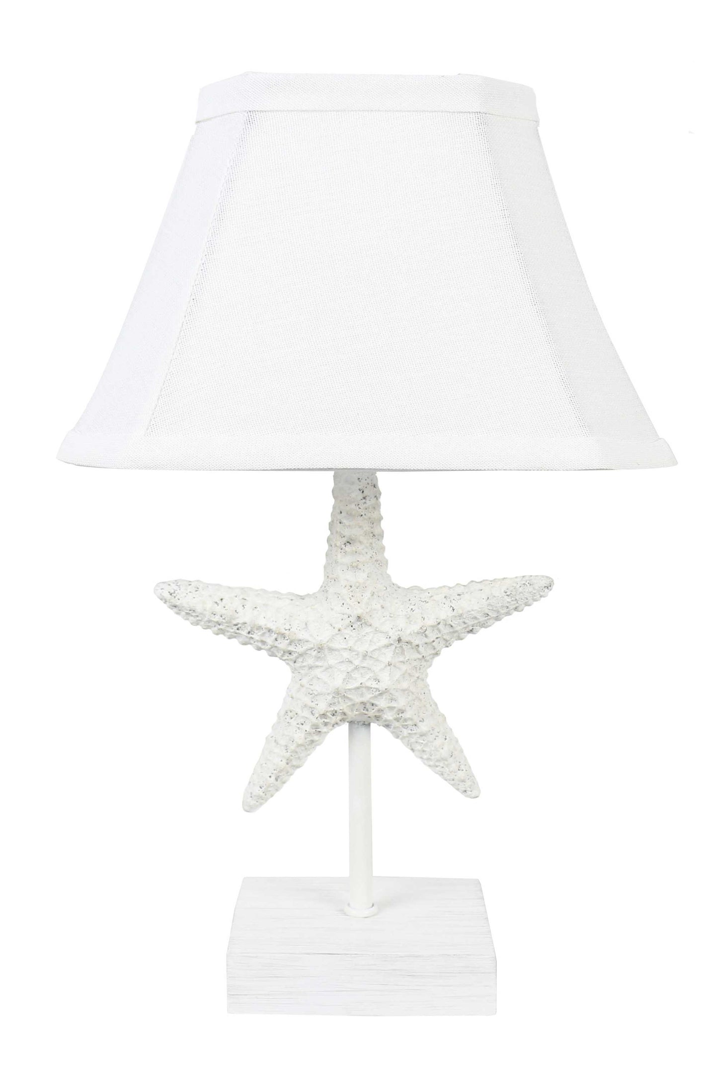 13" White Table Lamp With White Bell Shade