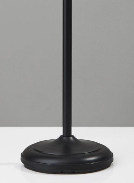 Tailored Black Metal Torchiere With Bright Illumination