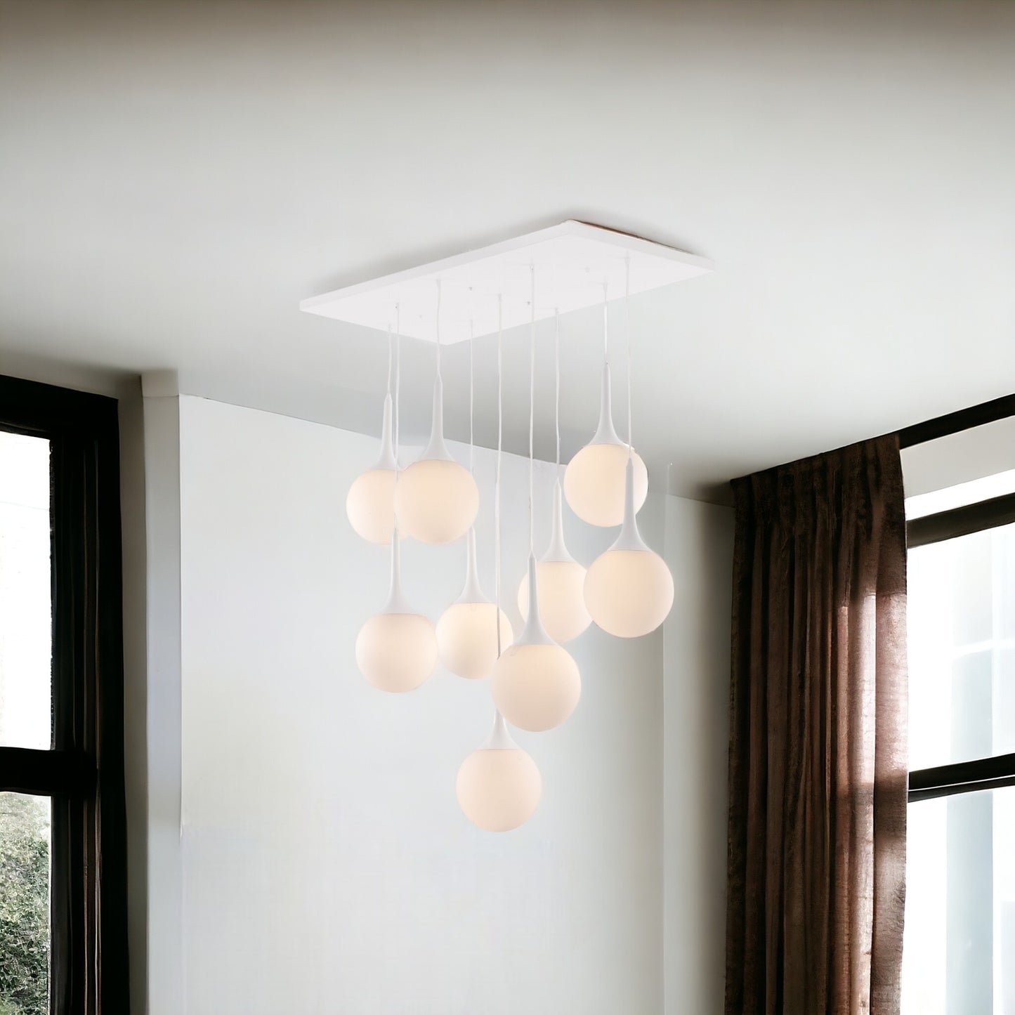 White Tear Drop Ceiling Lamp