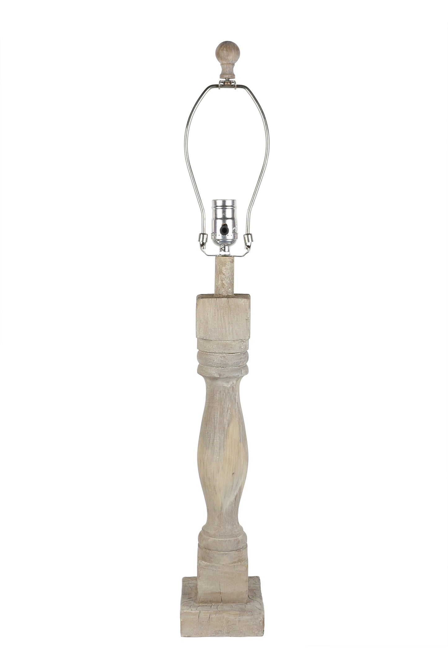 30" Off-White Solid Wood Standard Table Lamp