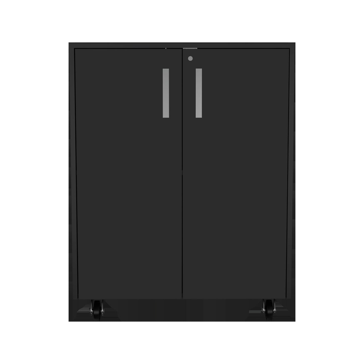 28" Black Wall mounted Accent Cabinet With Four Shelves