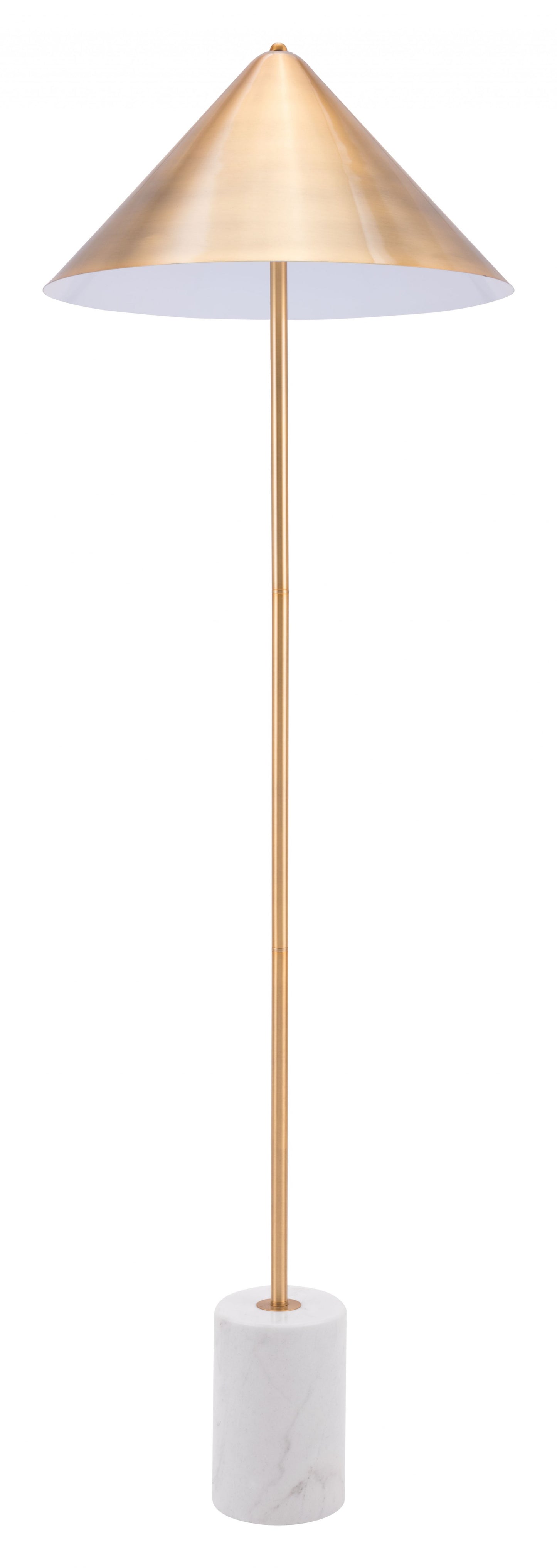 Flare Floor Lamp Gold & White