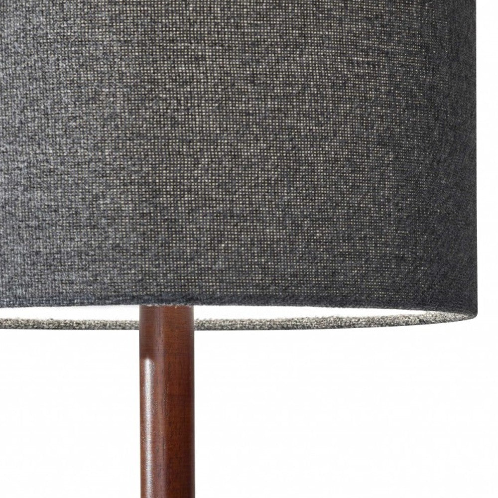 Cozy Cabin Walnut Wood Finish Table Lamp