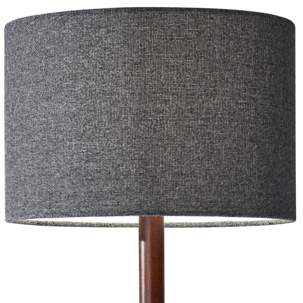 Cozy Cabin Walnut Wood Finish Table Lamp