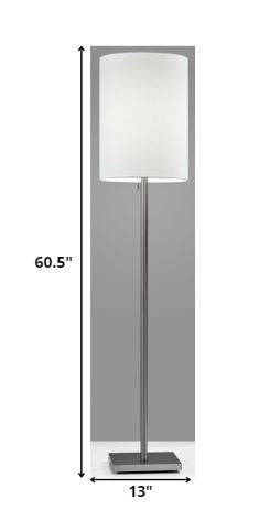 Floor Lamp Classic Silhouette Brushed Steel Metal