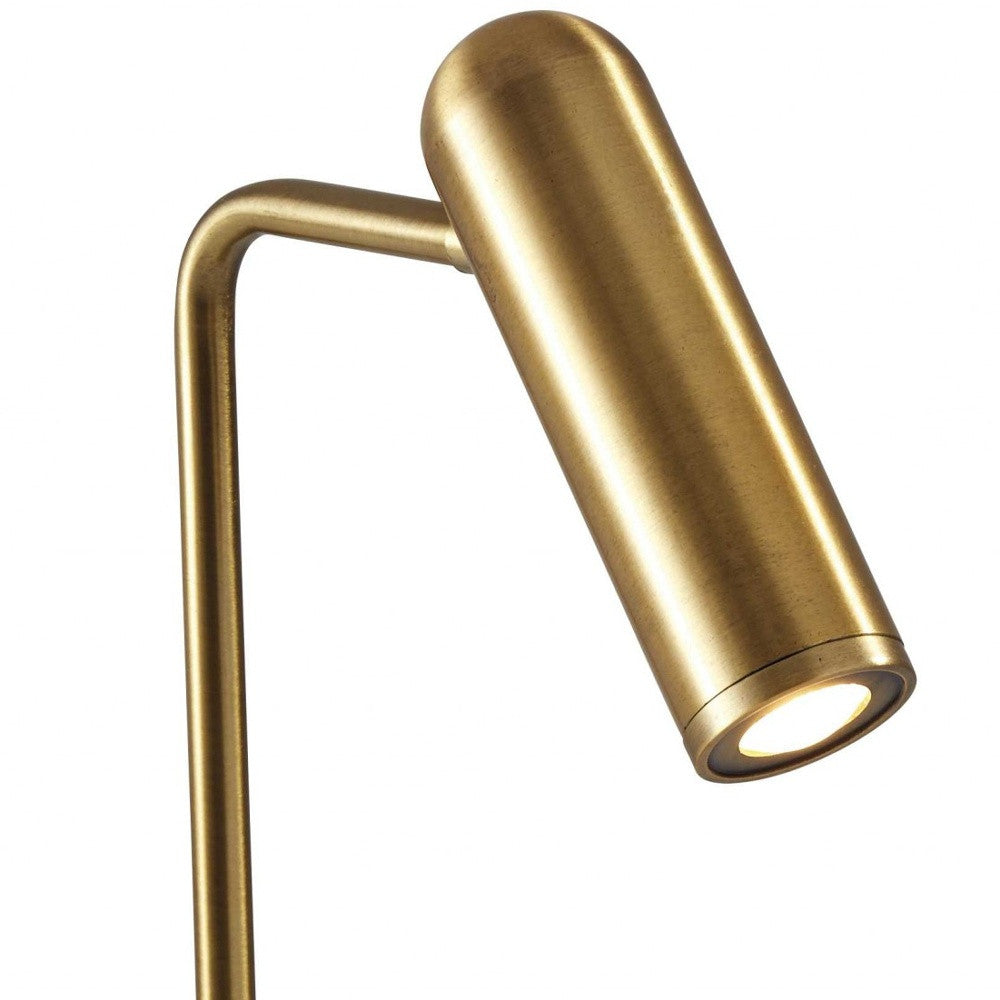 Ultra Sleek Brass Metal Led Desk Lamp