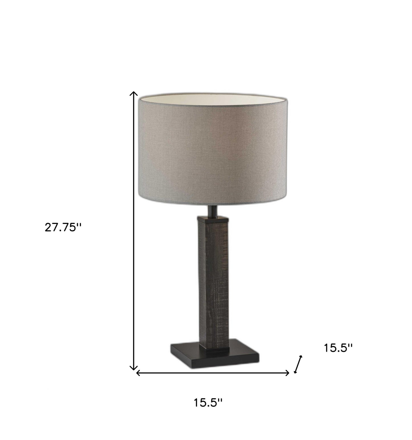 Black Wood Monument Table Lamp