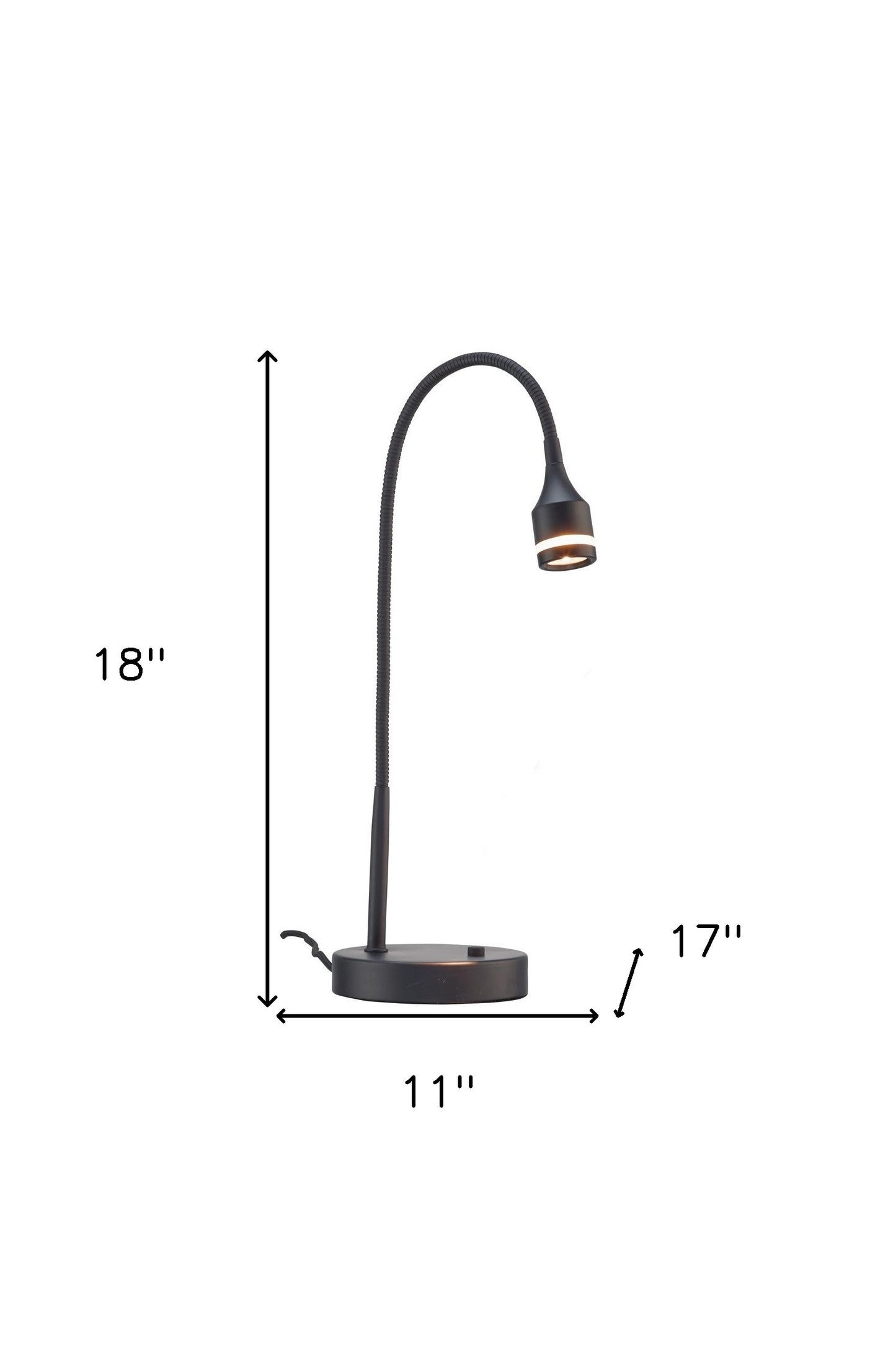 Matte Black Metal Led Adjustable Desk Lamp