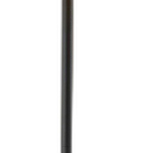 60" Black Traditional Shaped Floor Lamp With Brown Drum Shade