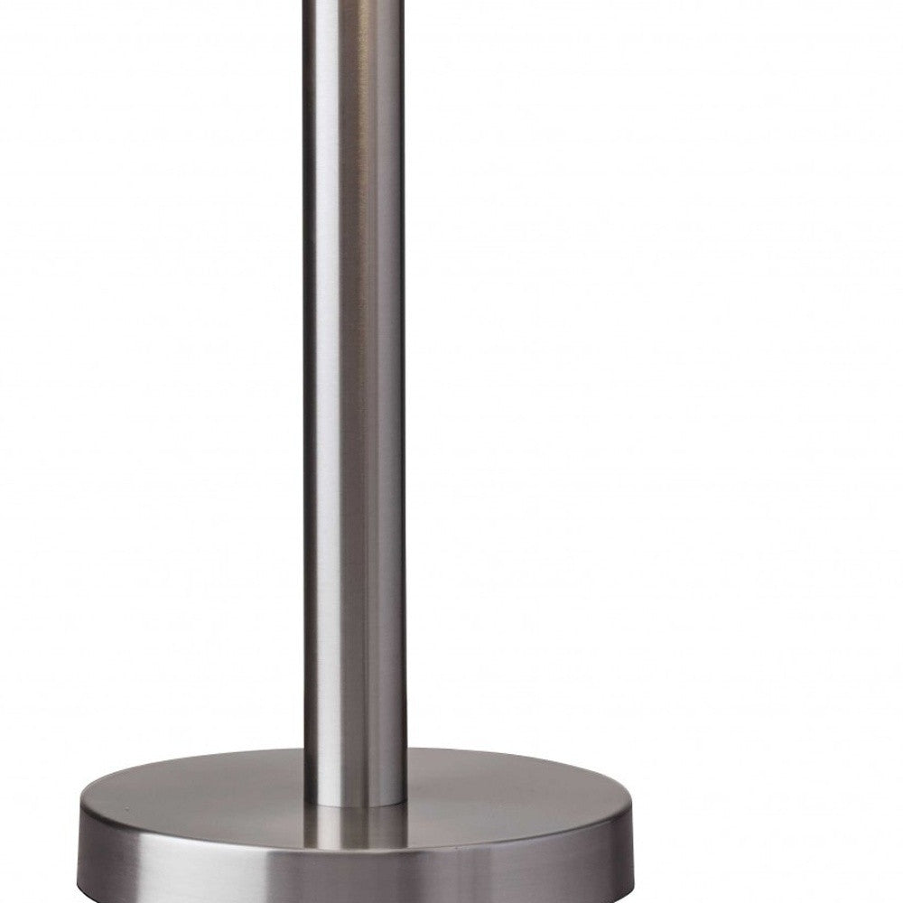 Classic Brushed Steel Metal Table Lamp