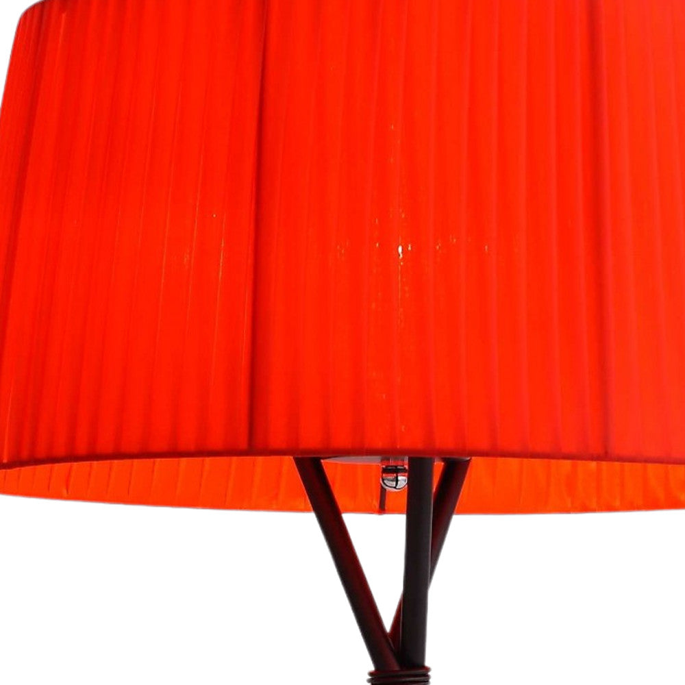 18 X 18 X 29.5 Red Carbon Steel Table Lamp