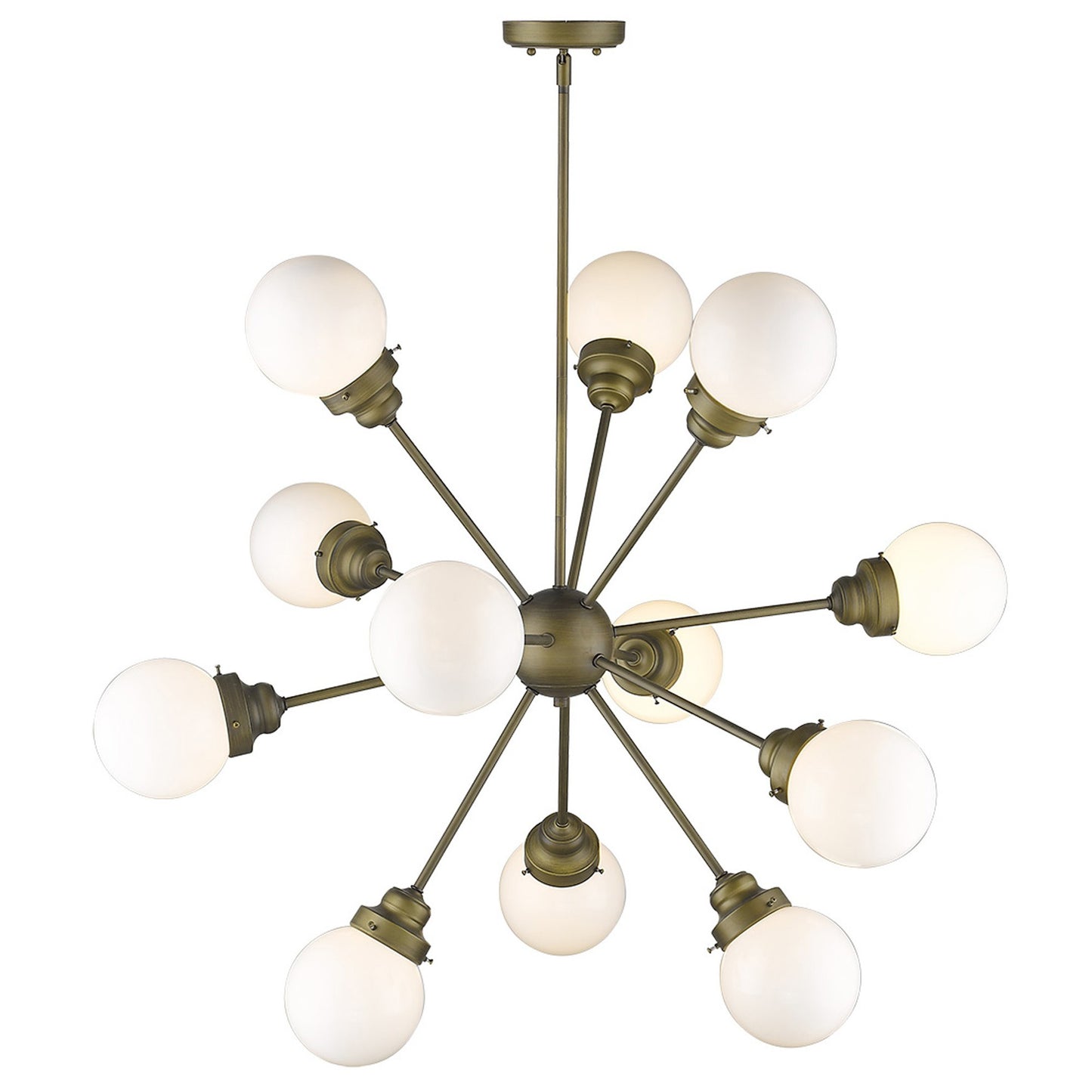 Portsmith 12-Light Raw Brass Chandelier