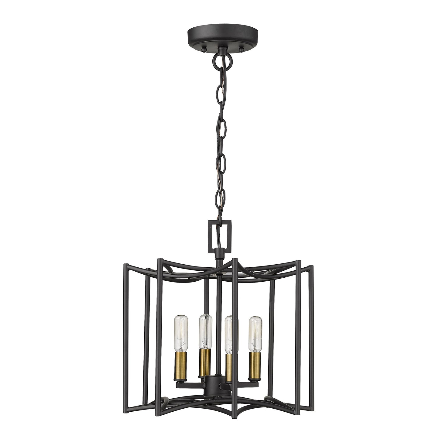 Rhian 4-Light Matte Black Pendant