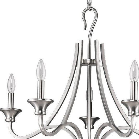 Michelle 5-Light Satin Nickel Chandelier